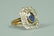 ART DECO SAPPHIRE & DIAMOND RING - 2