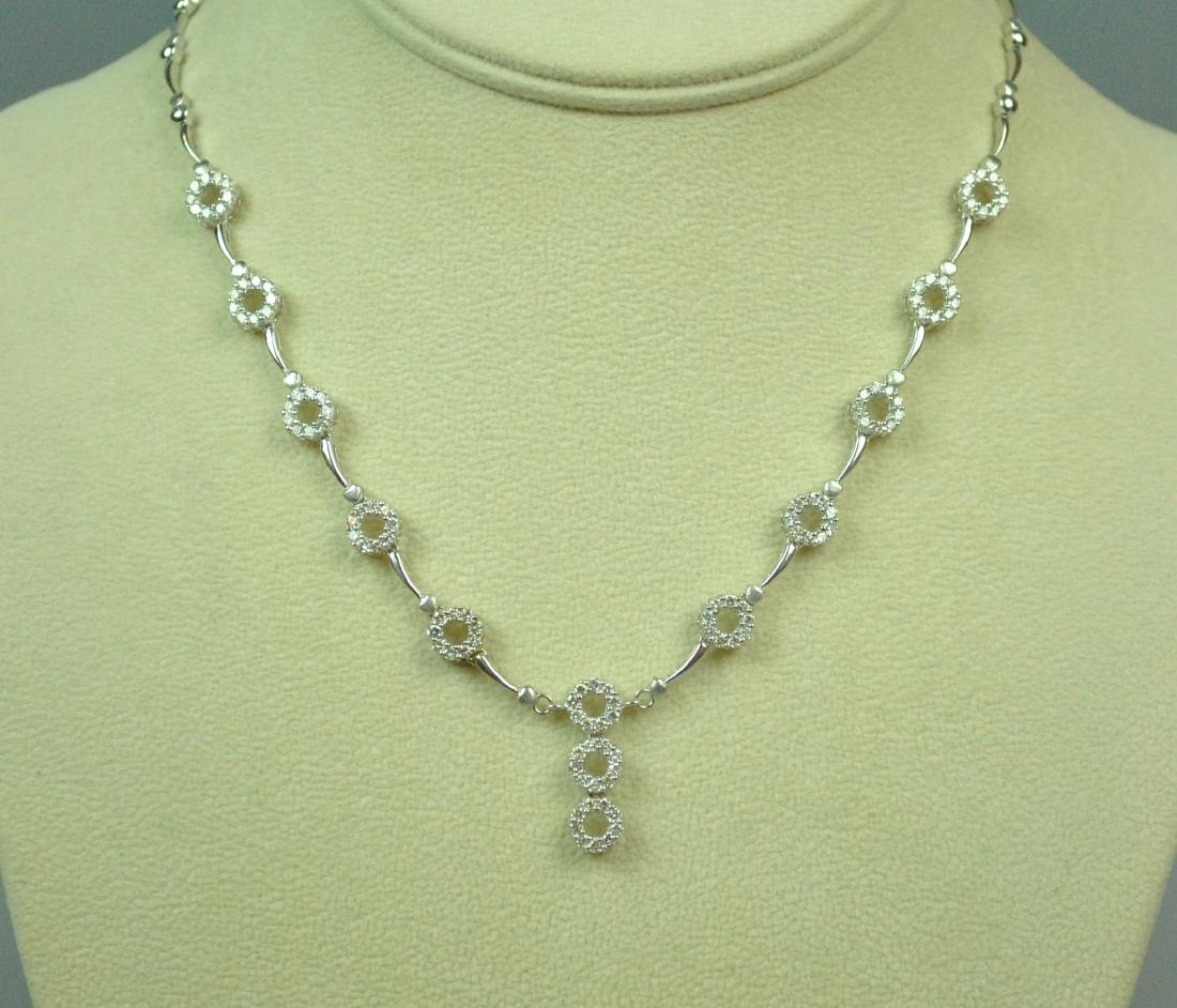 18K DIAMOND CIRCLE LINK NECKLACE, 3.50CTW (1 of 3)