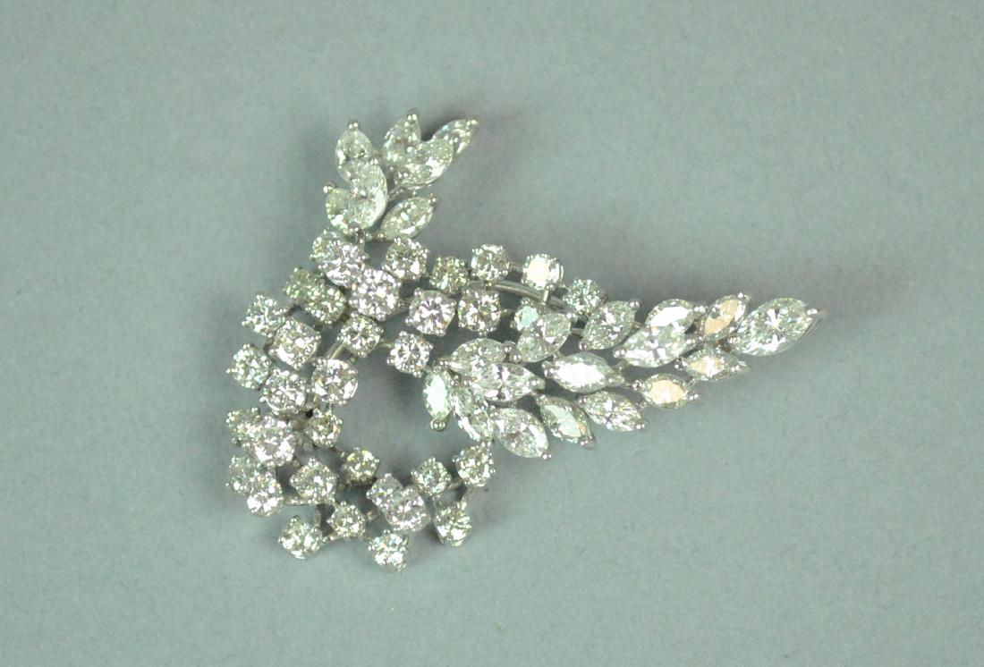 PLATINUM & DIAMOND BROOCH, 6.50CTW (1 of 2)