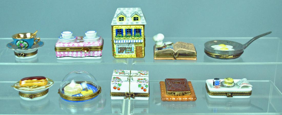(10) LIMOGES TRINKET BOXES - FOOD THEMED (1 of 8)