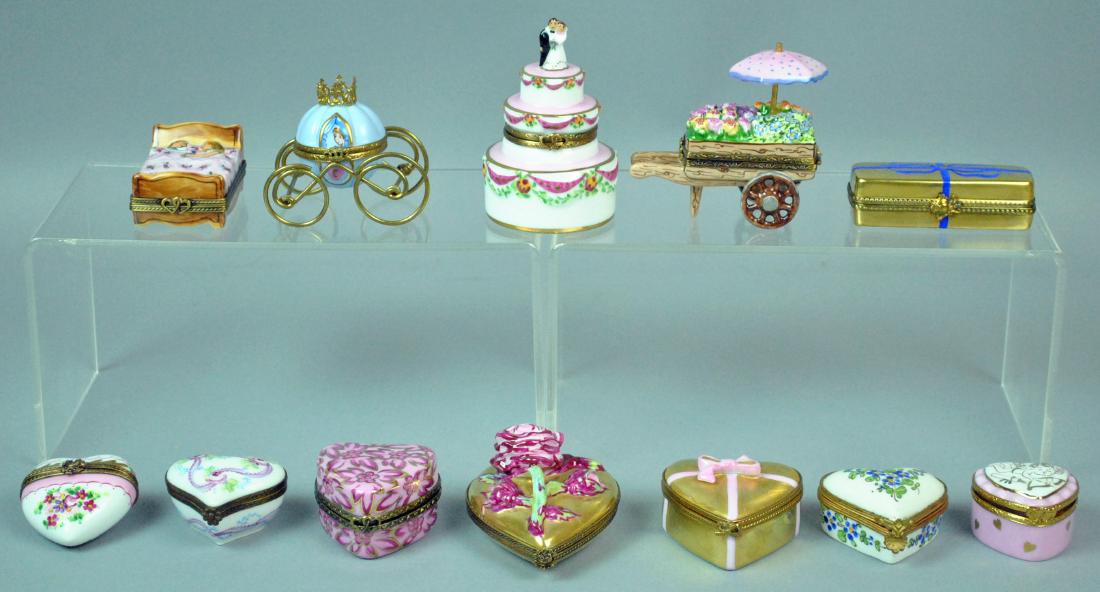 (12) LIMOGES TRINKET BOXES - LOVE & ROMANCE THEMED (1 of 14)