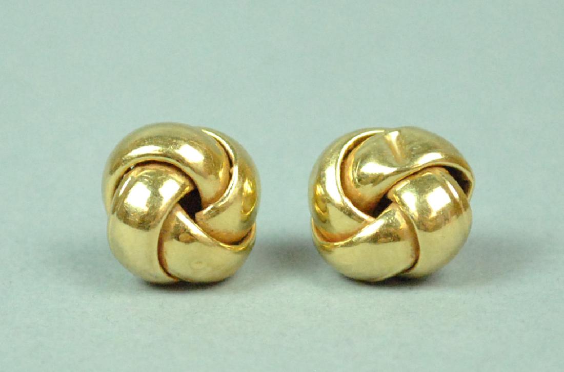 PAIR 14K LOVE KNOT EARRINGS (1 of 2)