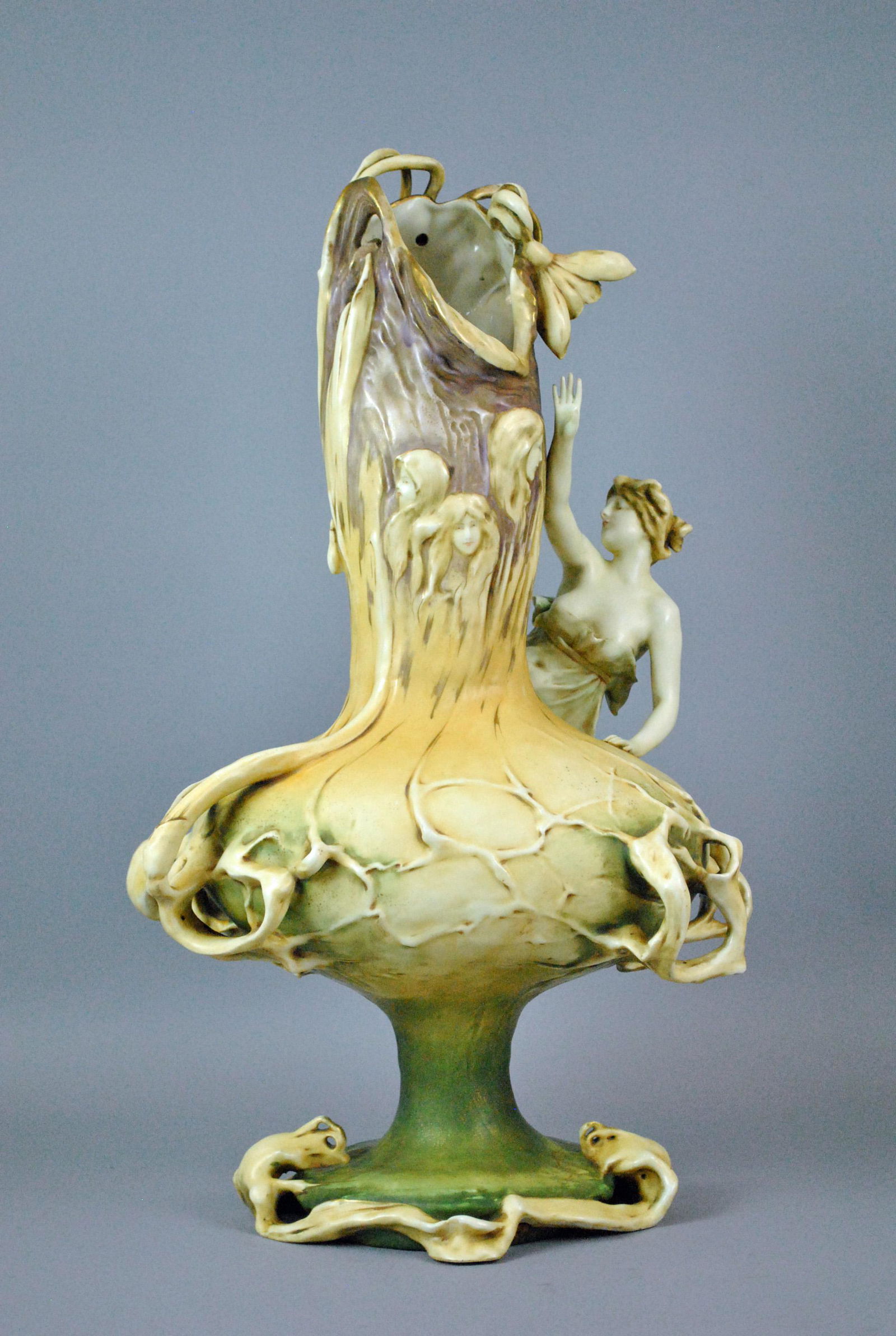 ART NOUVEAU AMPHORA RSTK FIGURAL VASE (1 of 7)