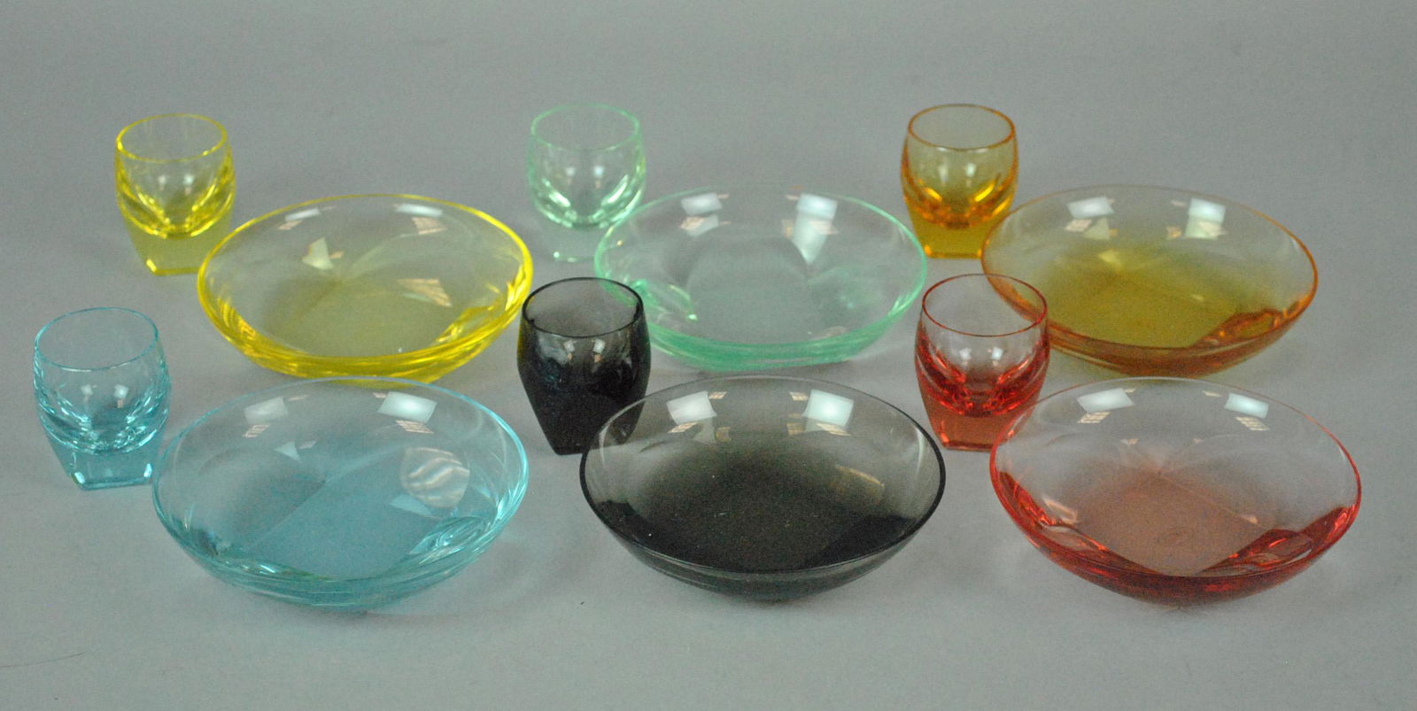 MOSER CORDIAL & HORS D'OEUVRE DISH SET, 12 TOTAL (1 of 3)