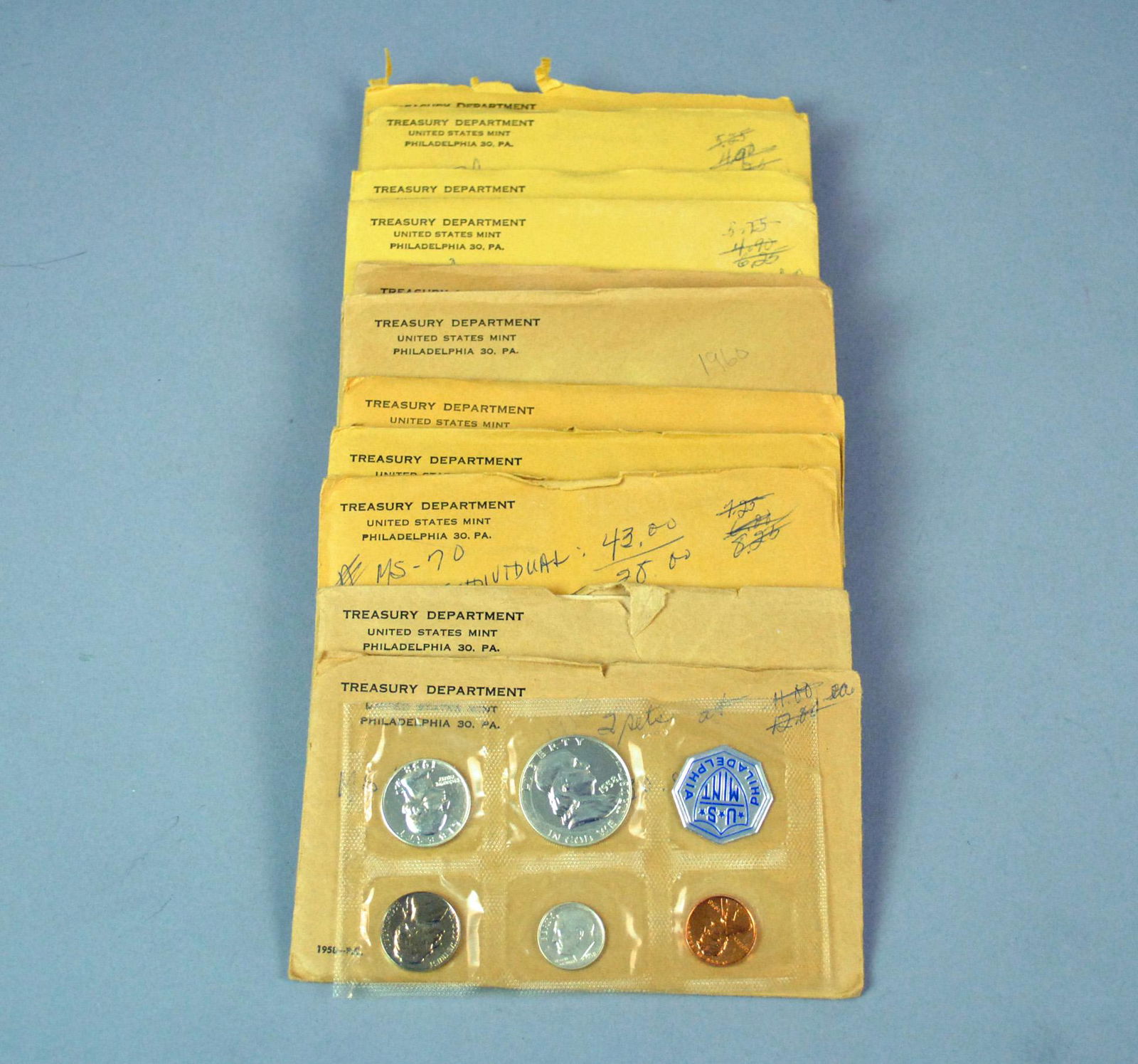 (16) EARLY US SILVER COIN PROOF SETS (1 of 2)