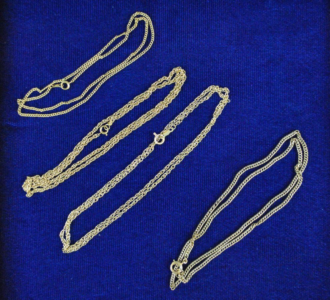 (4) 14K GOLD NECKCHAINS (1 of 3)