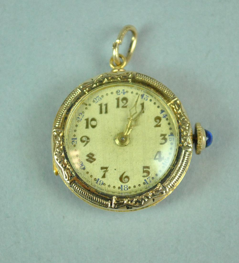 18K LADIES PENDANT WATCH (1 of 2)