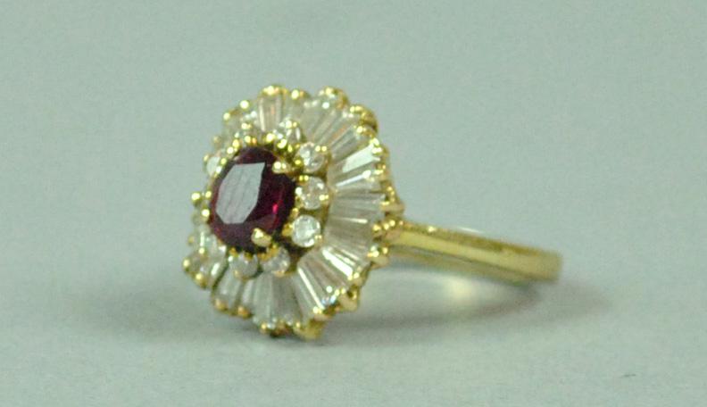 14K RUBY & DIAMOND RING (1 of 4)