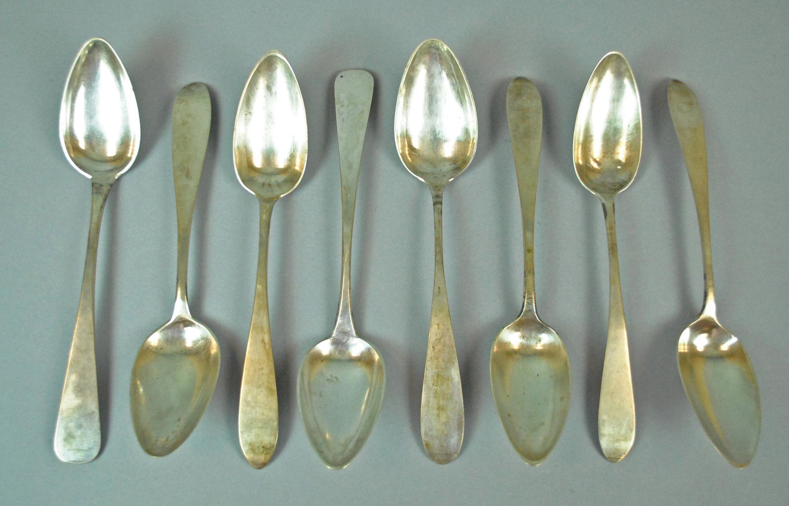 (8) COIN SILVER SERVING SPOONS (1 of 6)
