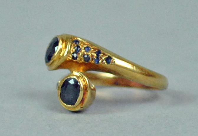 14K SAPPHIRE BYPASS RING (1 of 4)