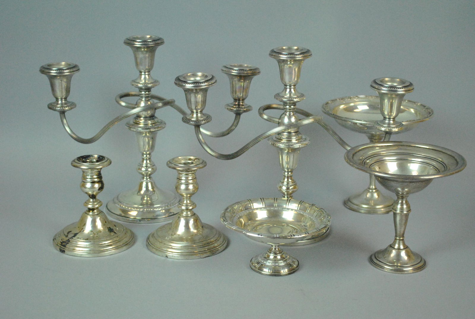 (7) PIECE WEIGHTED STERLING TABLEWARES GROUP (1 of 1)