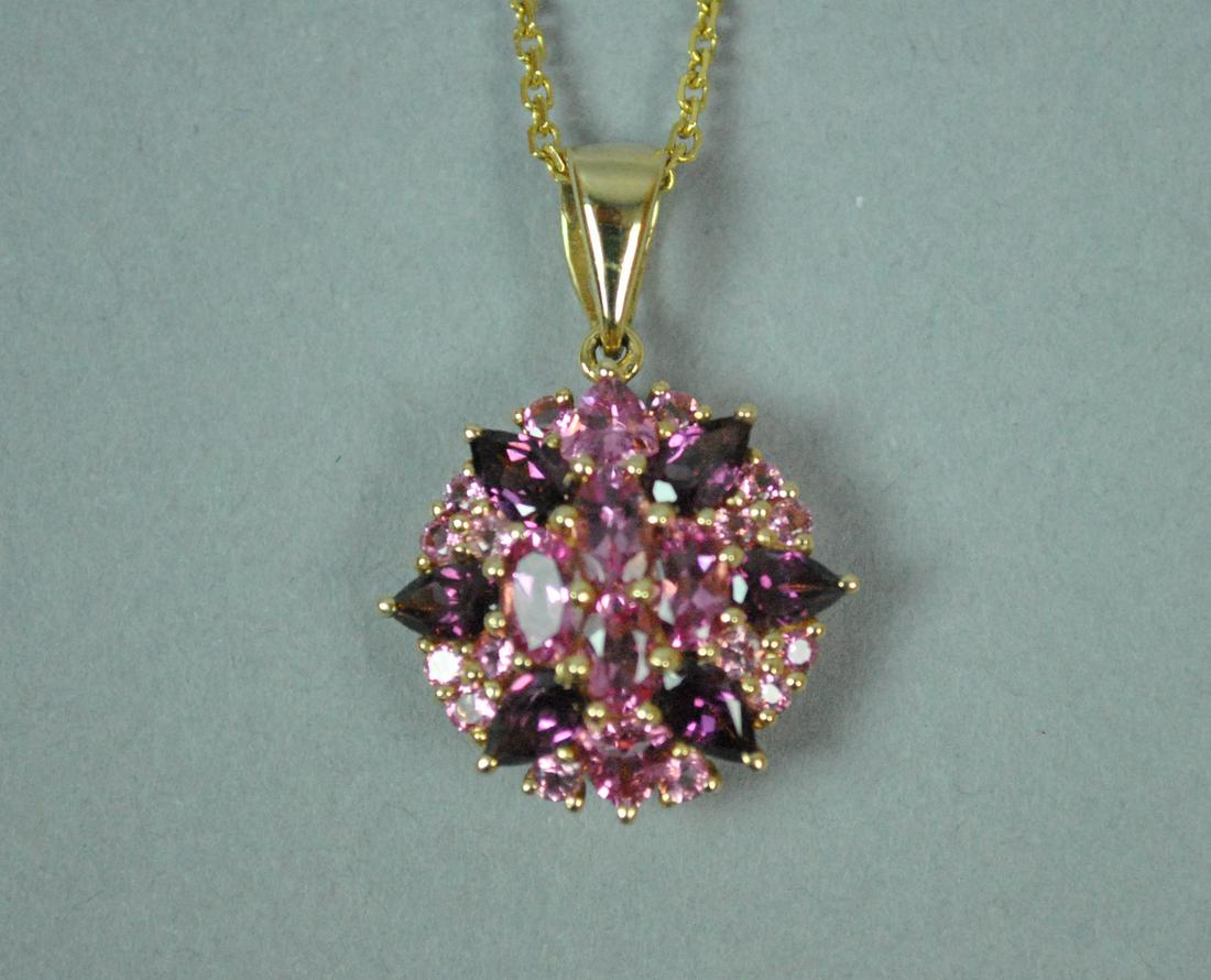 14K GEMSTONE PENDANT NECKLACE (1 of 3)