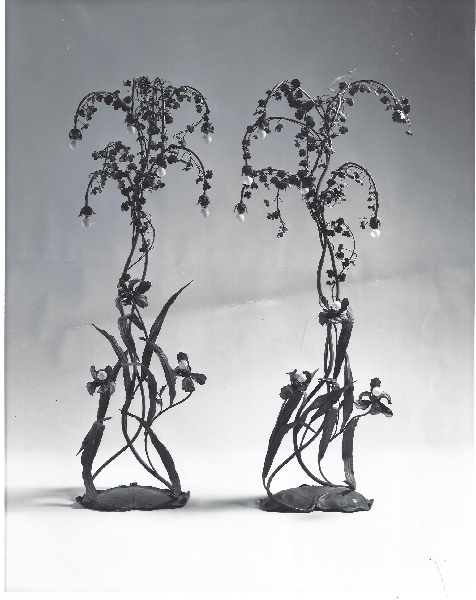 PAIR BLOSSOMING TREE FLOOR LAMPS, EX SOTHEBY’S (1 of 15)