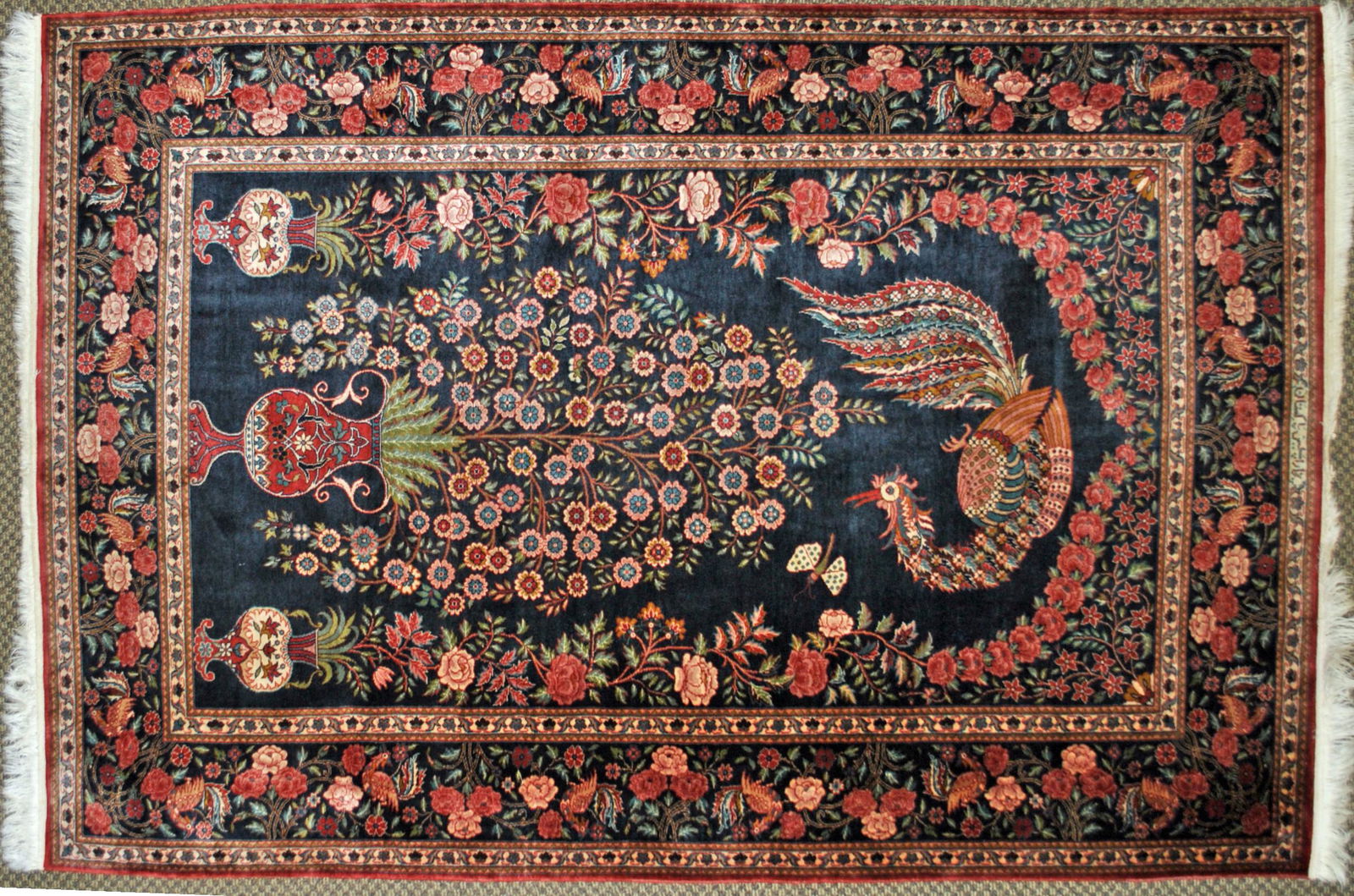 SIGNED PERSIAN WOOL CARPET, 6.5 X 4.3 (1 of 8)