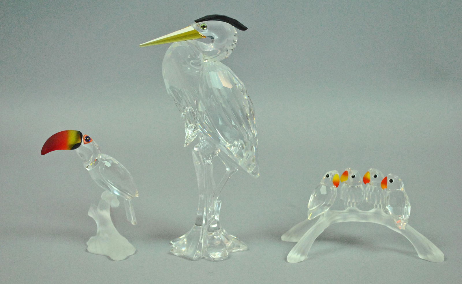 (3) SWAROVSKI CRYSTAL BIRD FIGURES (1 of 2)