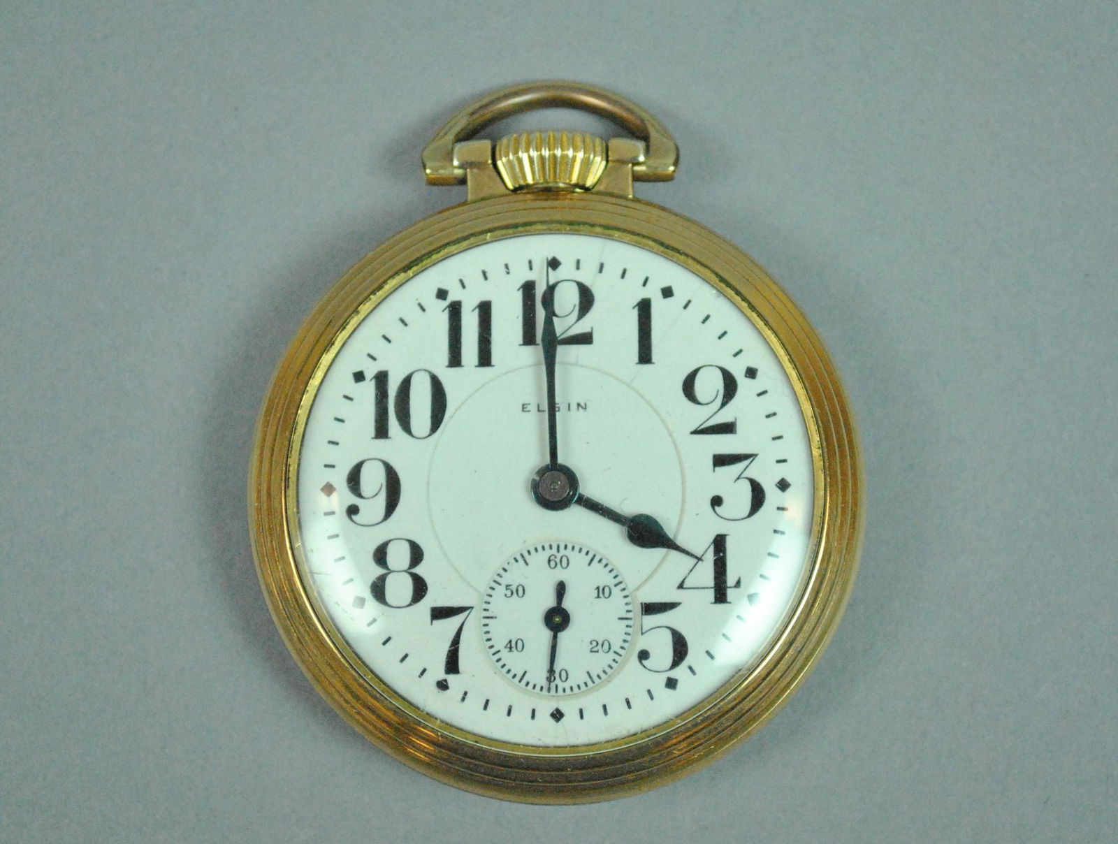 ELGIN 'FATHER TIME' OPEN FACE POCKET WATCH (1 of 3)