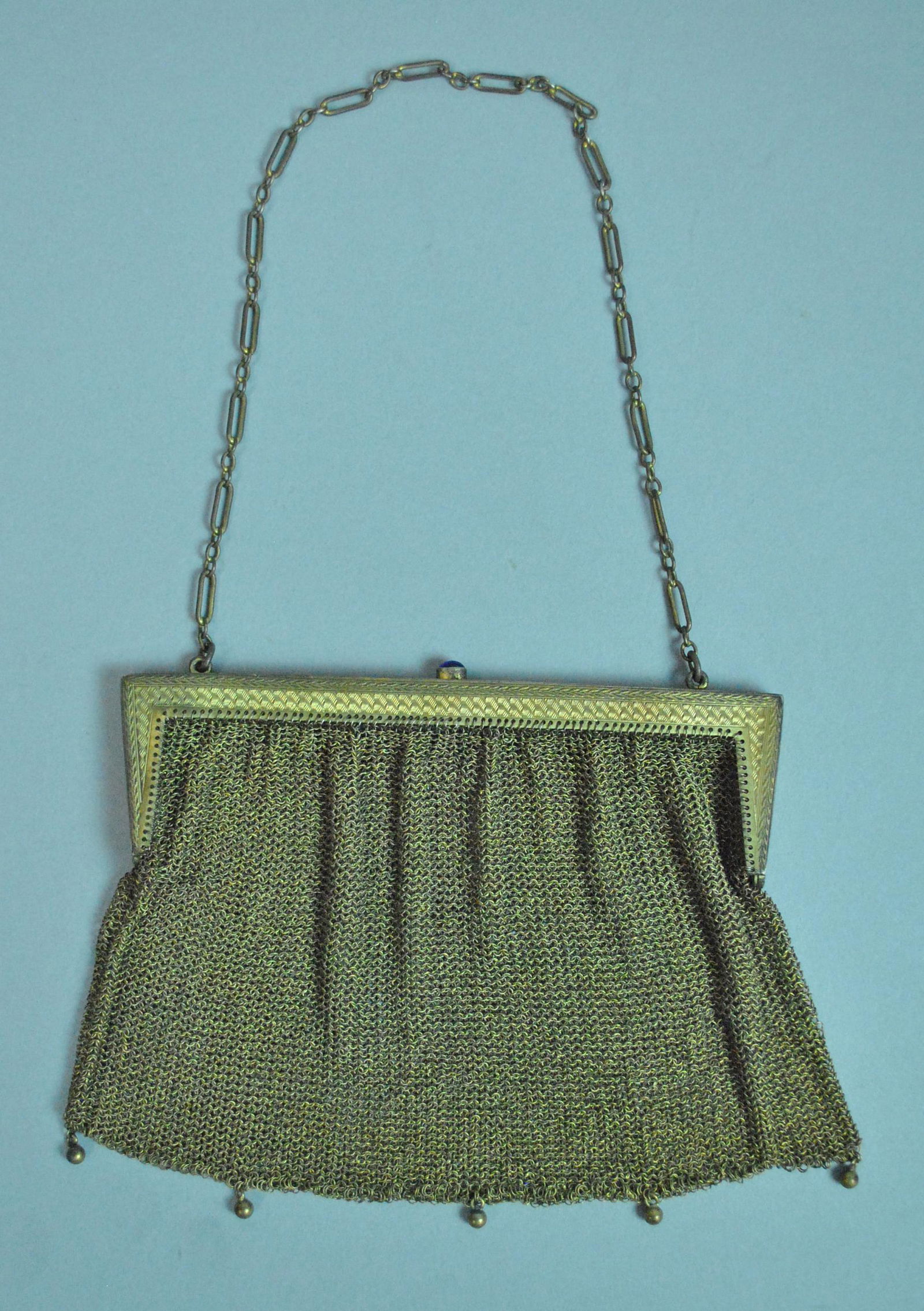 ART DECO STERLING SILVER MESH BAG (1 of 2)