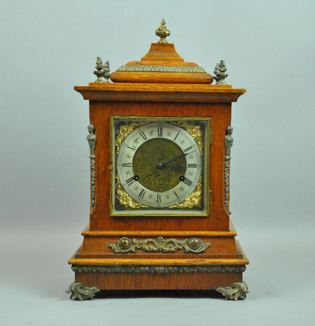 NEW HAVEN MAHOGANY BRACKET CLOCK (1 of 4)