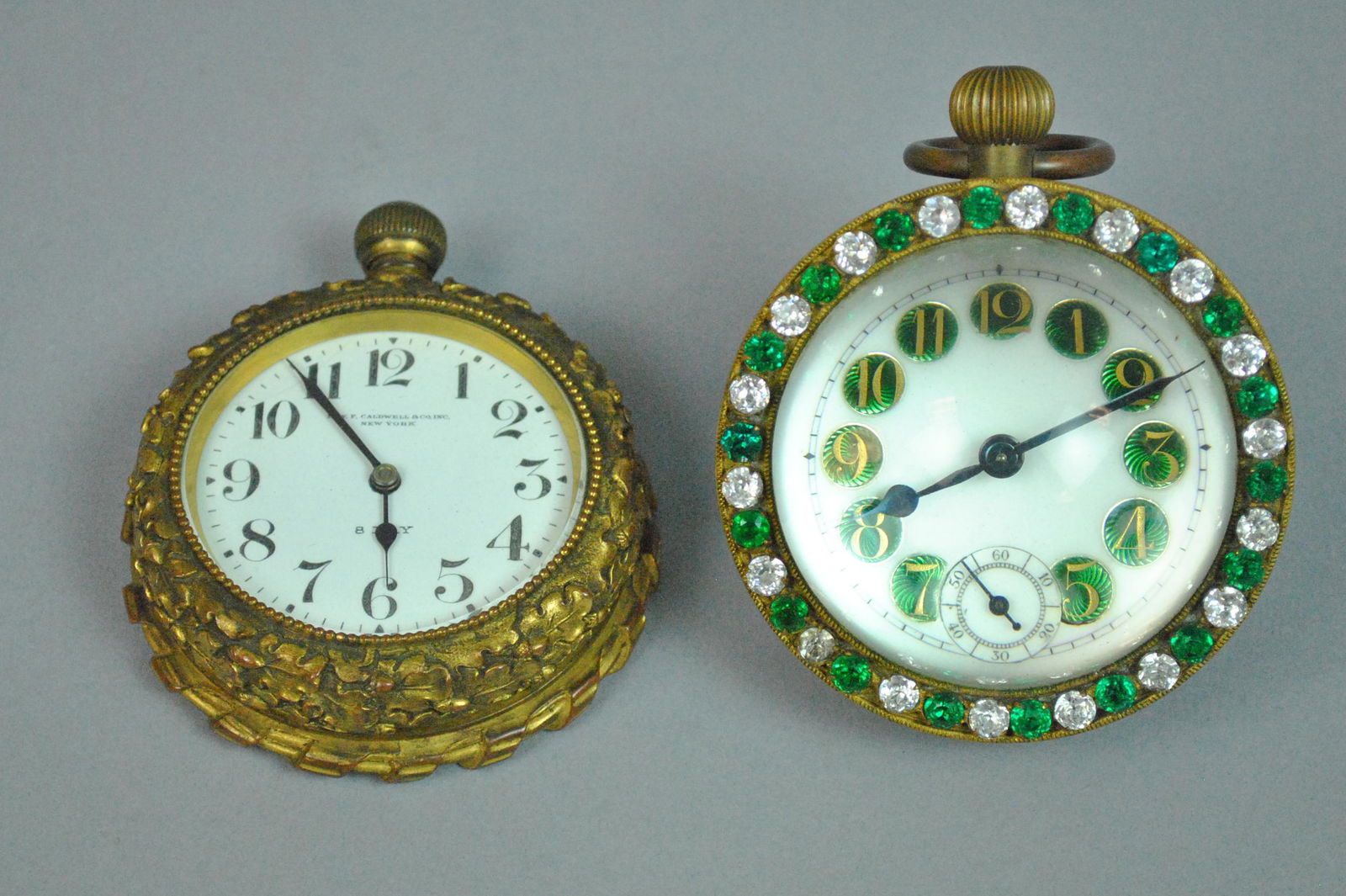 (2) SMALL CLOCKS INCLUDING EDWARD CALDWELL (1 of 5)