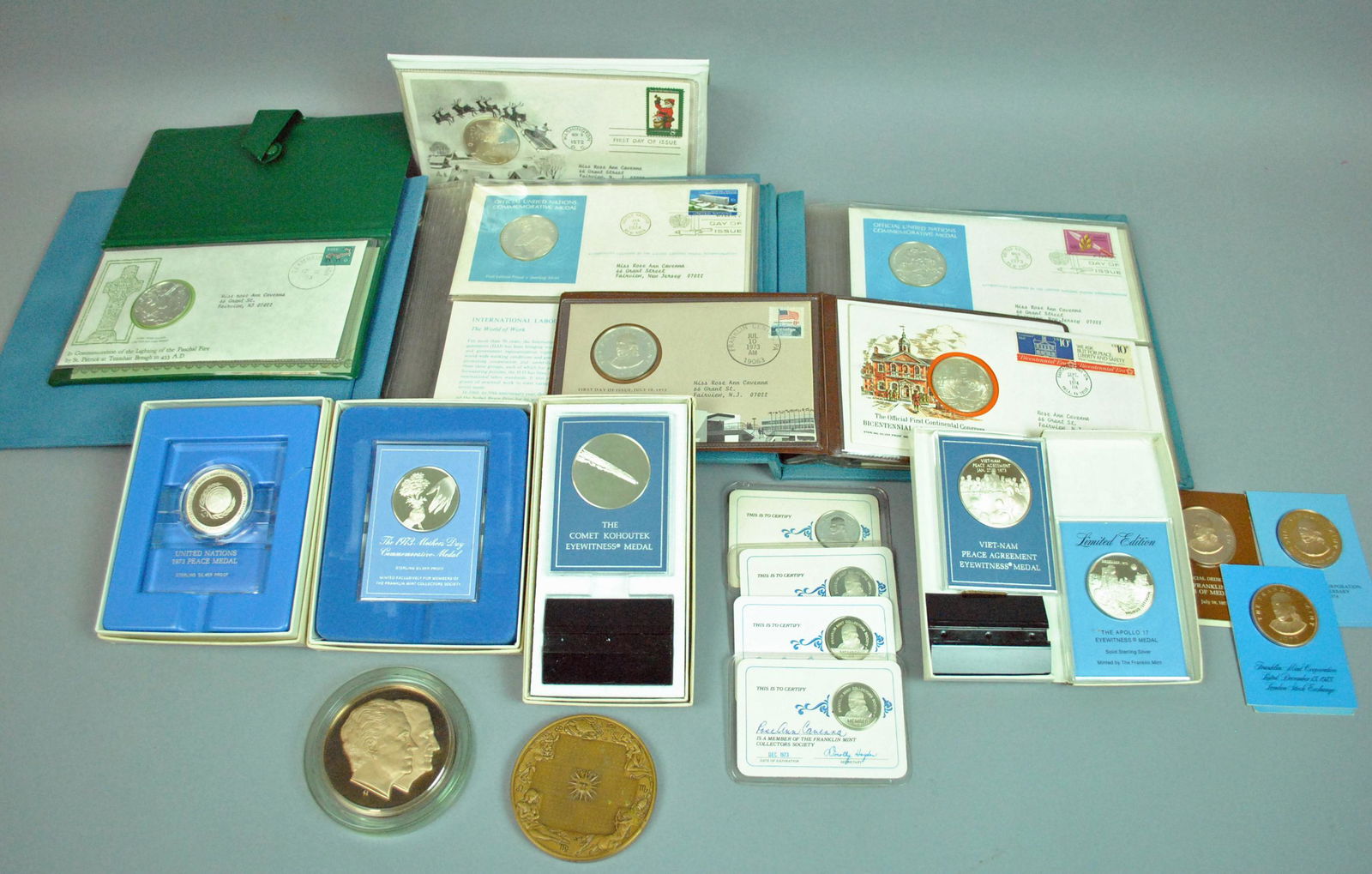 (23) FRANKLIN MINT STERLING PROOF MEDALS & TOKENS (1 of 5)