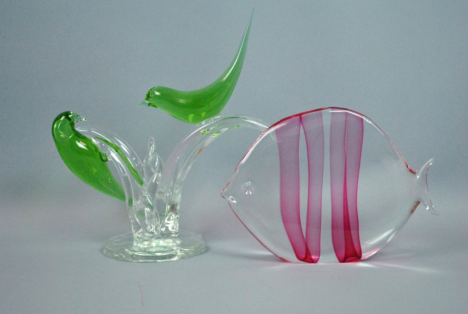 (2) MURANO GLASS SCULPTURES BY ELIO RAFFAELI (1 of 5)