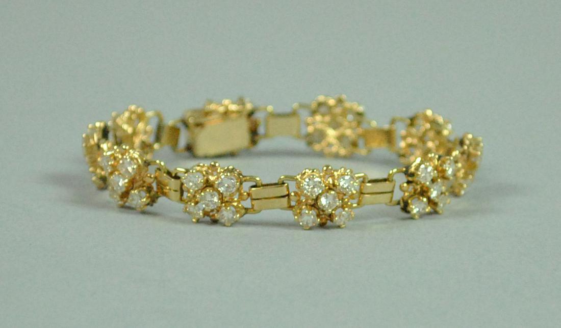 14K DIAMOND BRACELET, 4.40CTW (1 of 2)