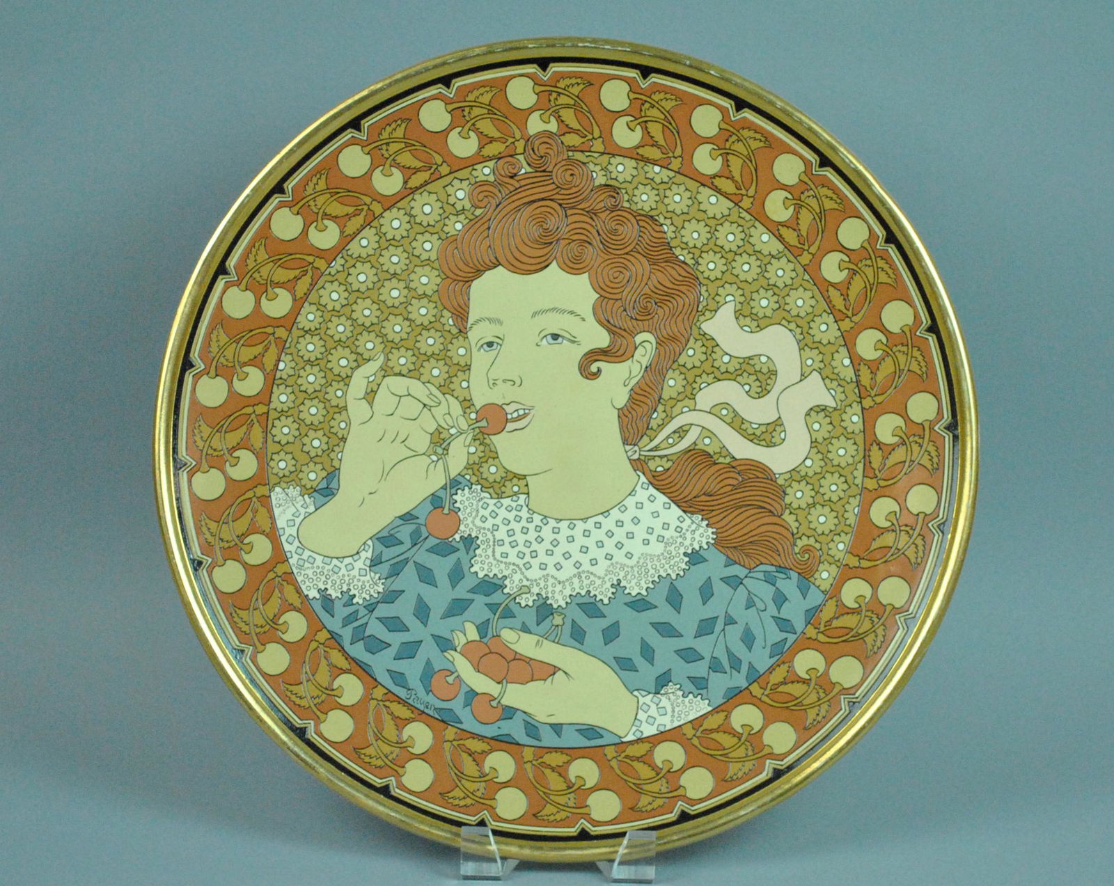 LARGE METTLACH JUGENDSTIL PLAQUE (1 of 3)