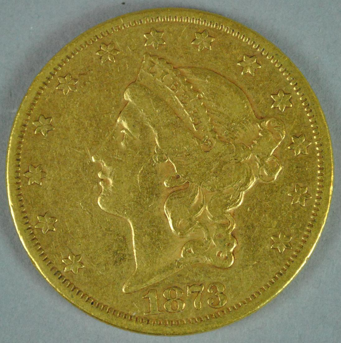 1873 $20 DOUBLE EAGLE US GOLD COIN (1 of 2)