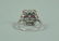 ART DECO 14K WHITE ZIRCON & RED STONE RING - 4