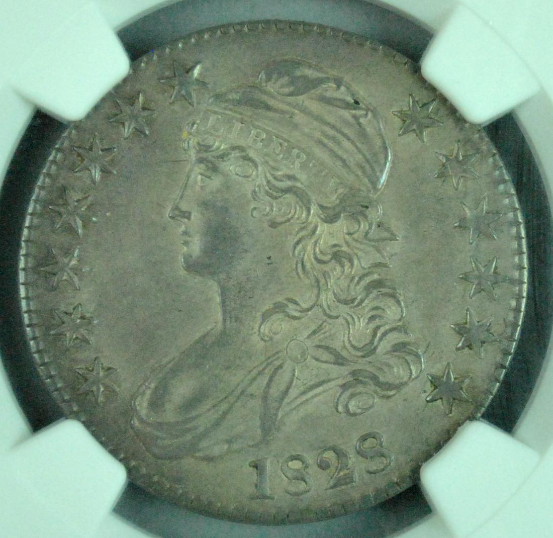 1828 CAPPED BUST HALF DOLLAR NGC AU 58 (1 of 4)