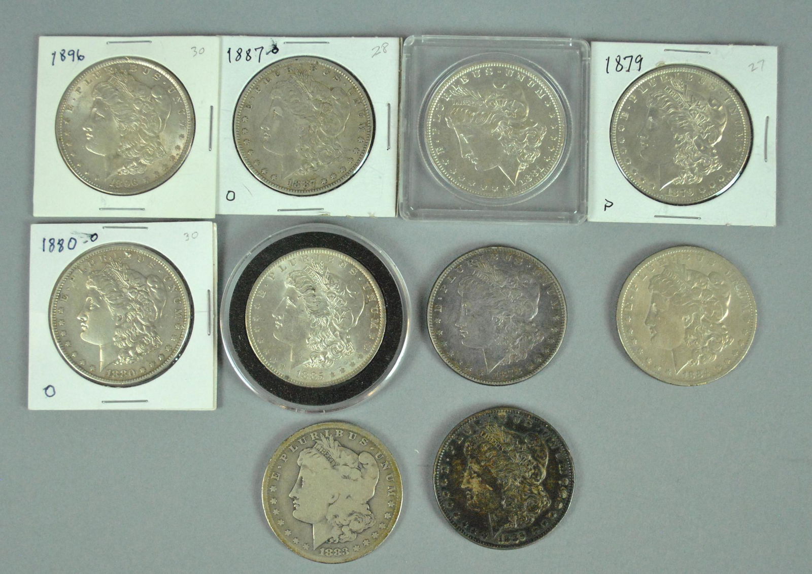 (10) US MORGAN SILVER DOLLAR COINS (1 of 1)