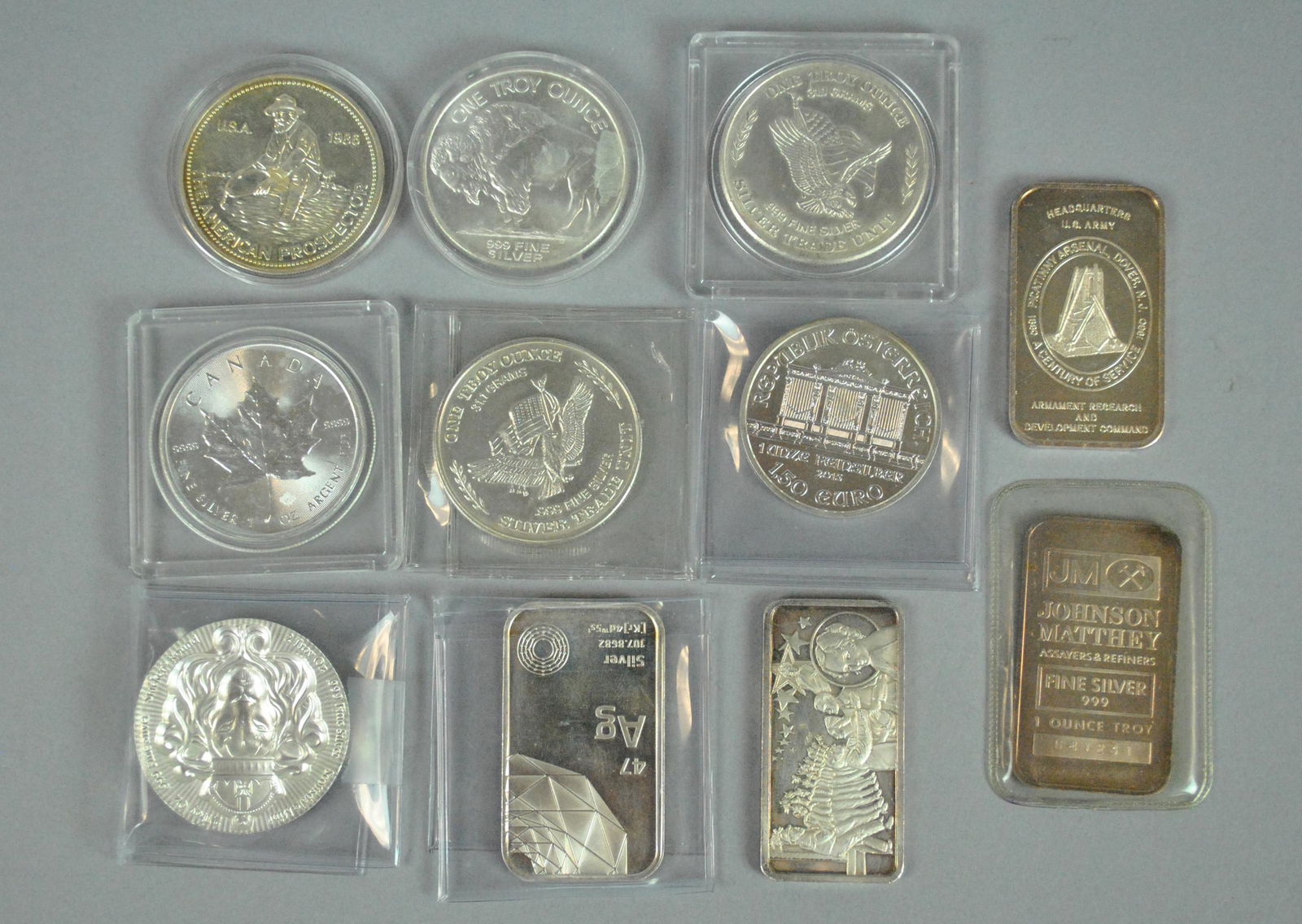 (11) FINE SILVER .999 ROUNDS & INGOTS (1 of 1)