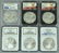 (6) MS69 & MS70 GRADED US SILVER EAGLE COINS