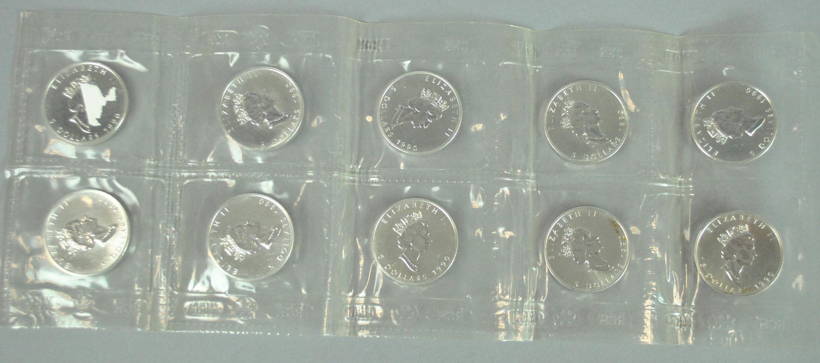 (10) 1 OZ. CANADIAN SILVER $5 MAPLE LEAF COINS (1 of 1)