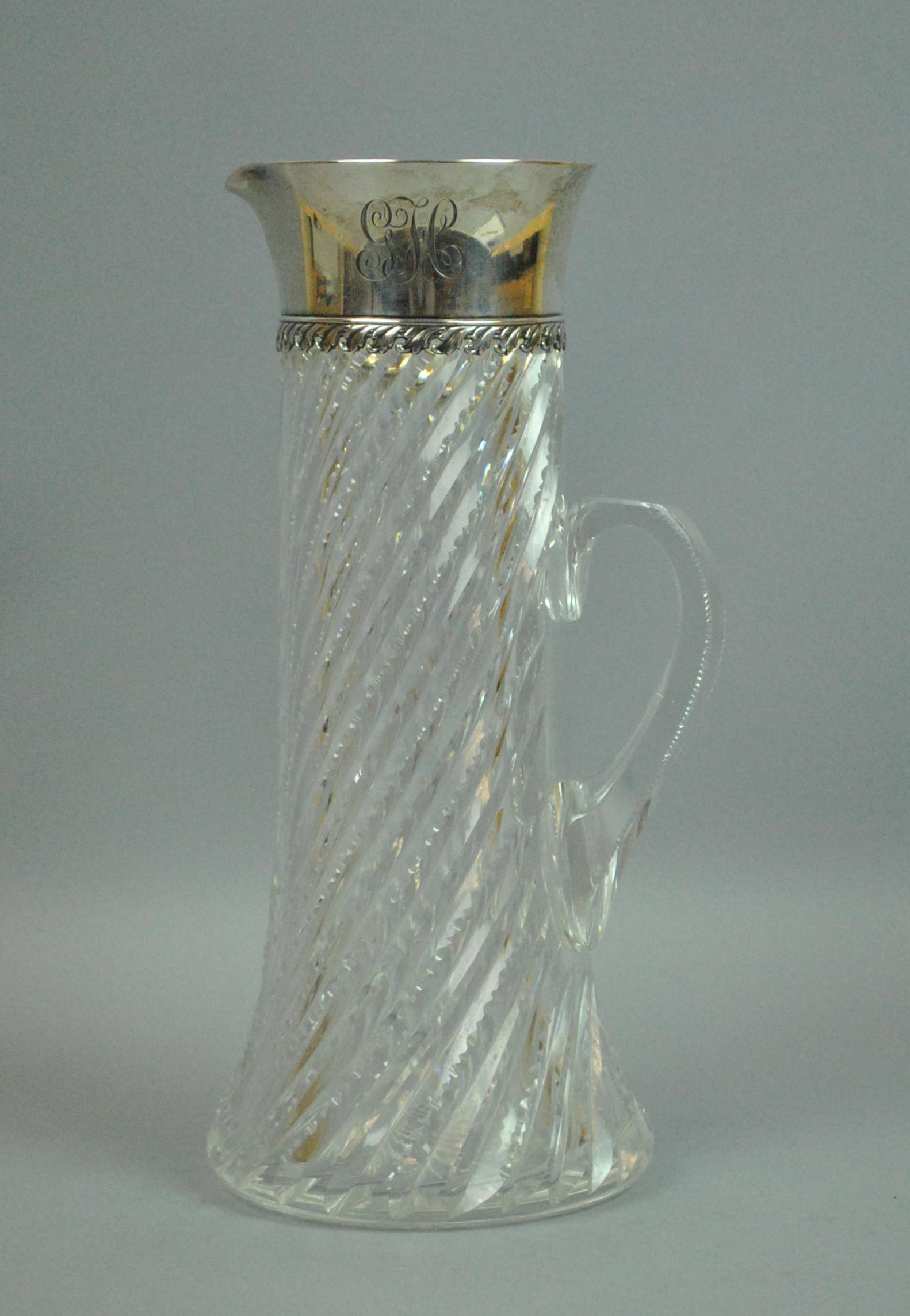 TIFFANY MAKERS STERLING MOUNTED PITCHER (1 of 3)