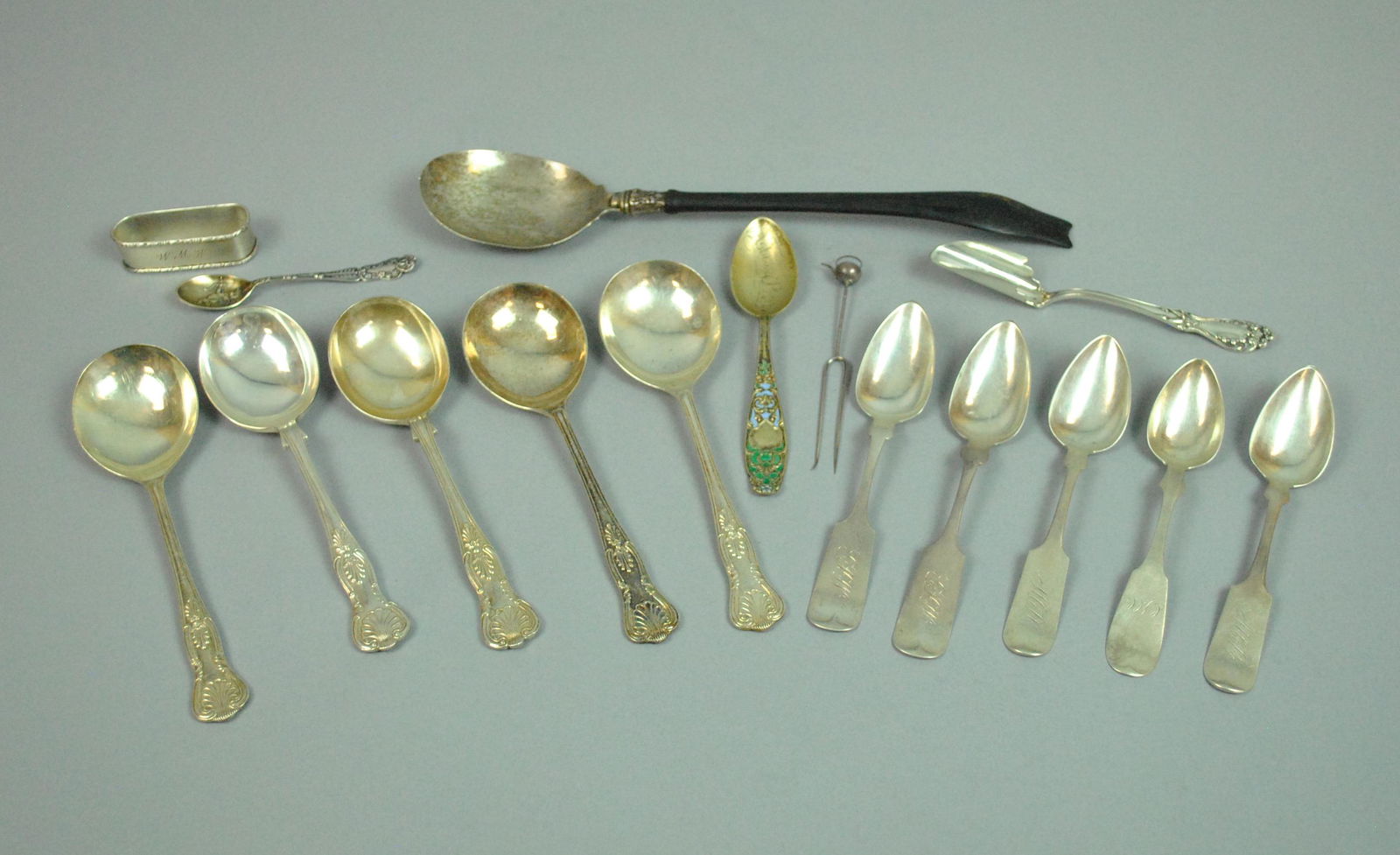 (16) PIECE SILVER TABLEWARE GROUP (1 of 3)