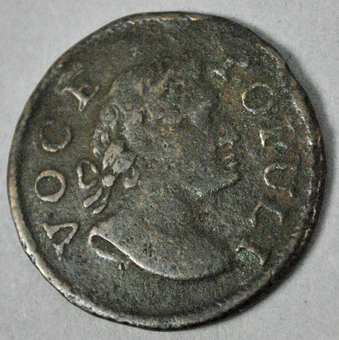 1760 US COLONIAL & IRISH HALF FARTHING COPPER COIN (1 of 2)