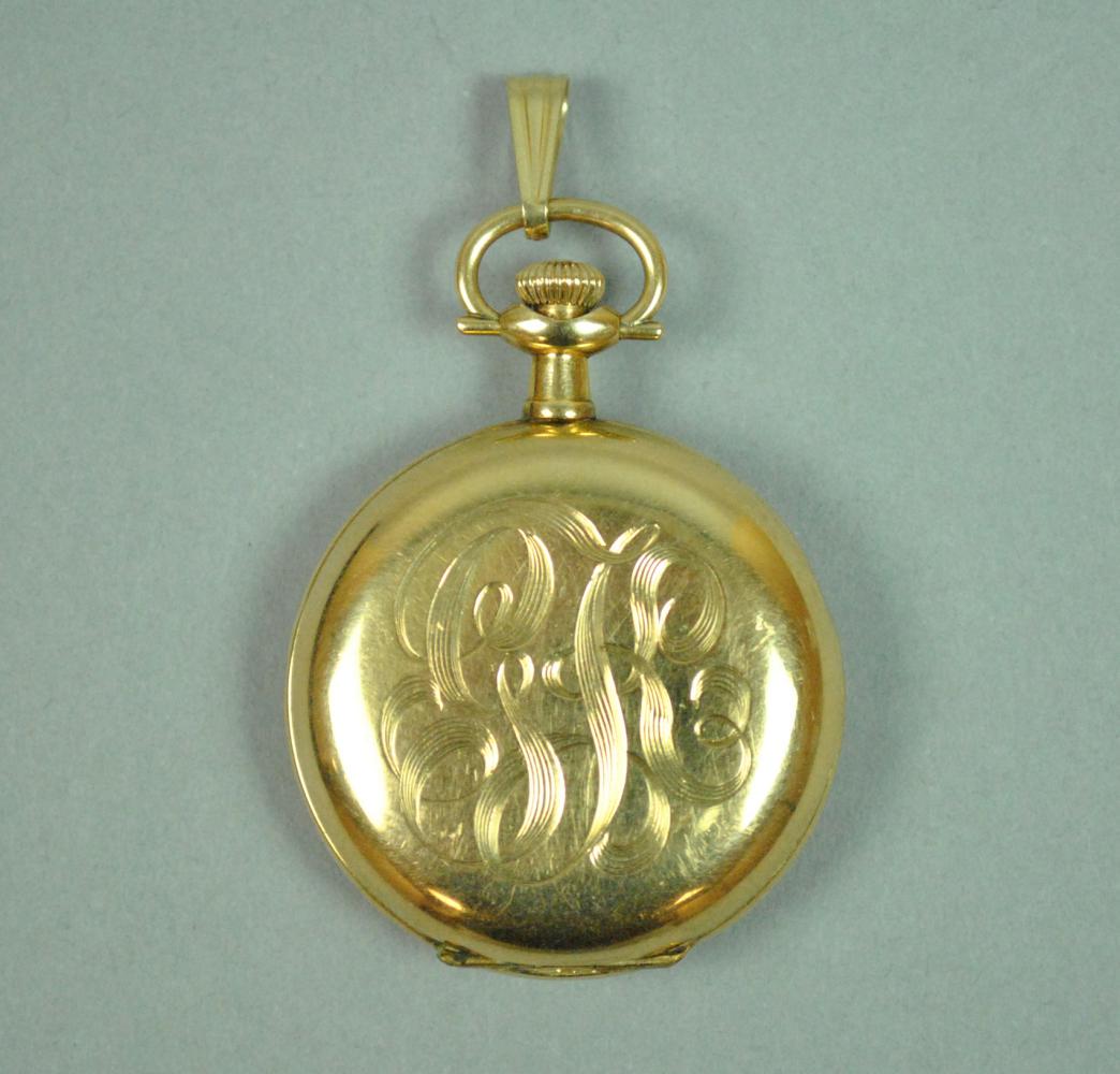 LADIES 14K WALTHAM HUNTER CASE POCKET WATCH (1 of 4)