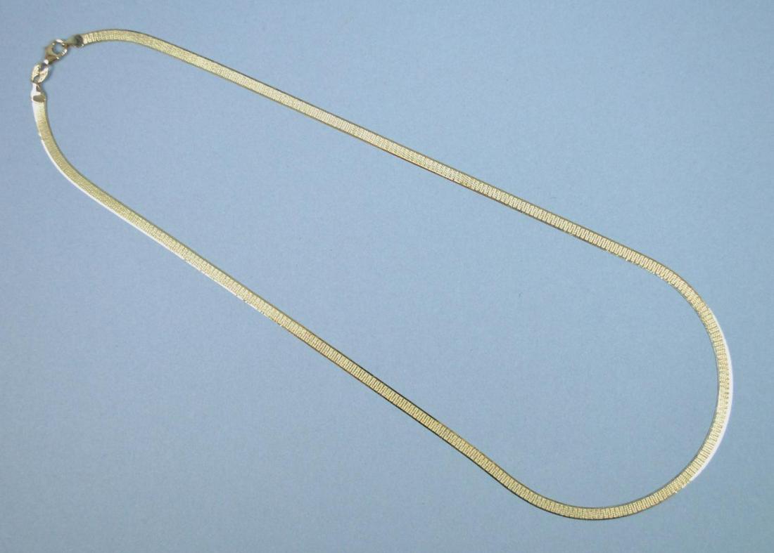 ITALIAN 14K HERRINGBONE NECKLACE (1 of 3)