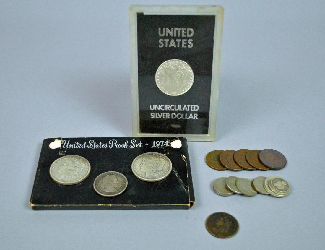 DIVERSE US VINTAGE SILVER & NON SILVER COIN GROUP (1 of 10)