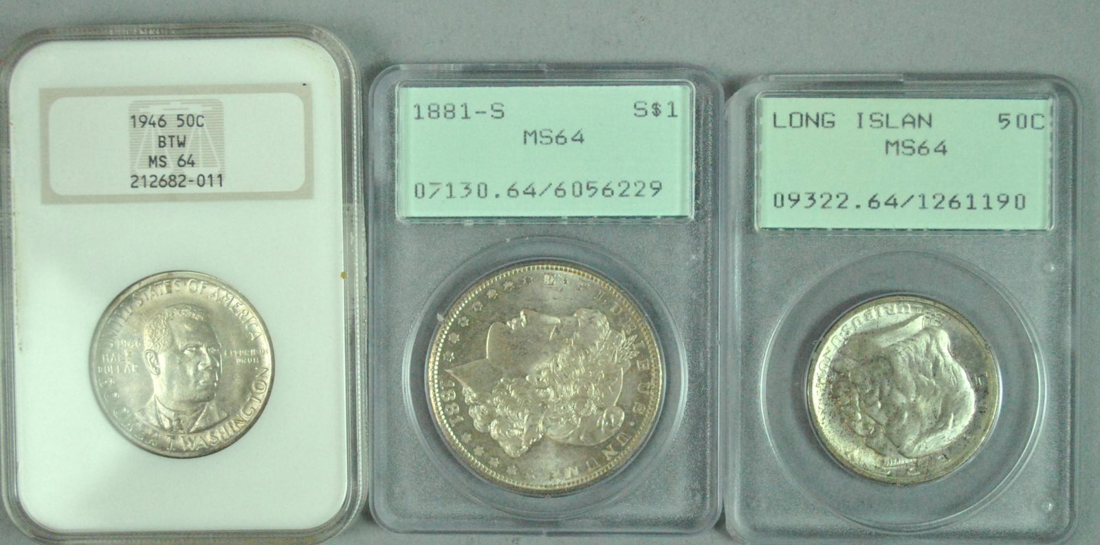 (3) GRADED US SILVER COINS - PCGS GEN 1.2 HOLDERS (1 of 1)