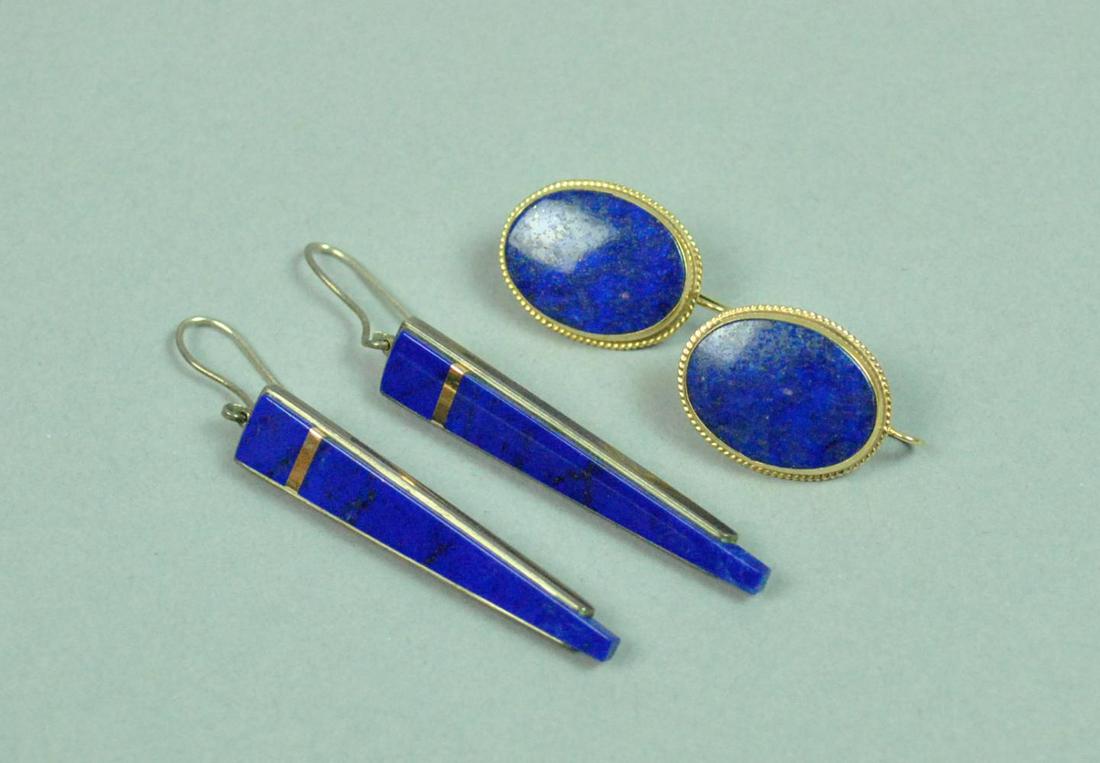 (2) PAIRS LAPIS EARRINGS (1 of 2)