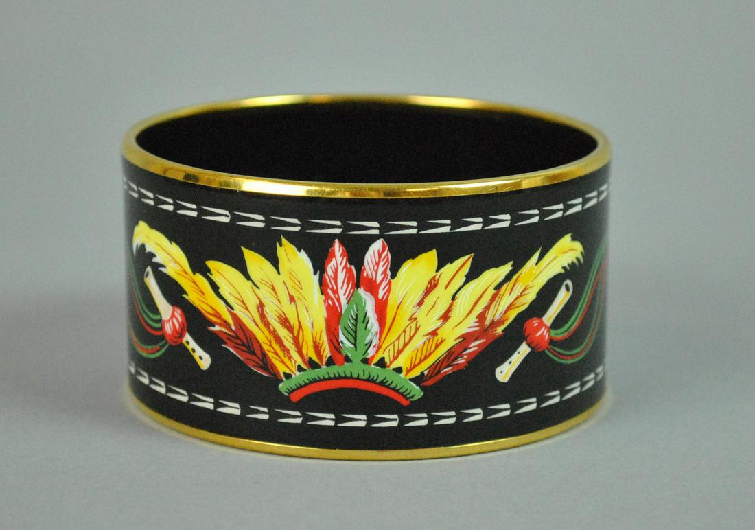 HERMES BRAZIL WIDE BANGLE BRACELET (1 of 4)