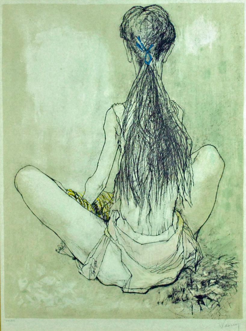 JEAN JANSEN LARGE SIZE LITHOGRAPH - SEATED DANCER (1 of 7)