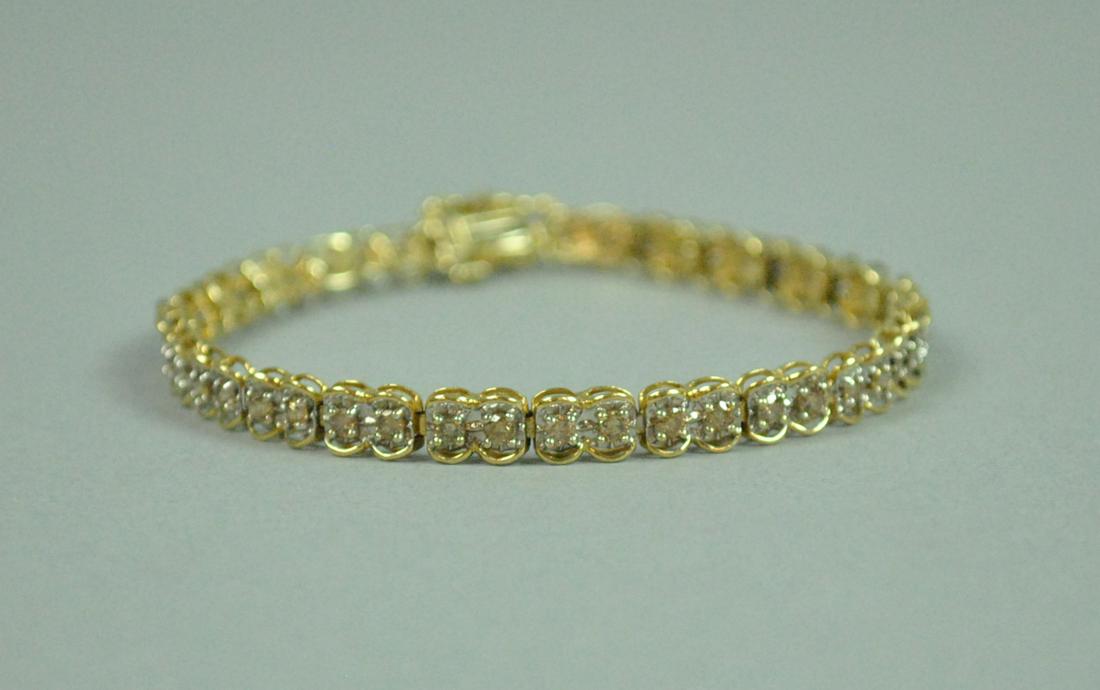 10K DIAMOND TENNIS BRACELET (1 of 3)