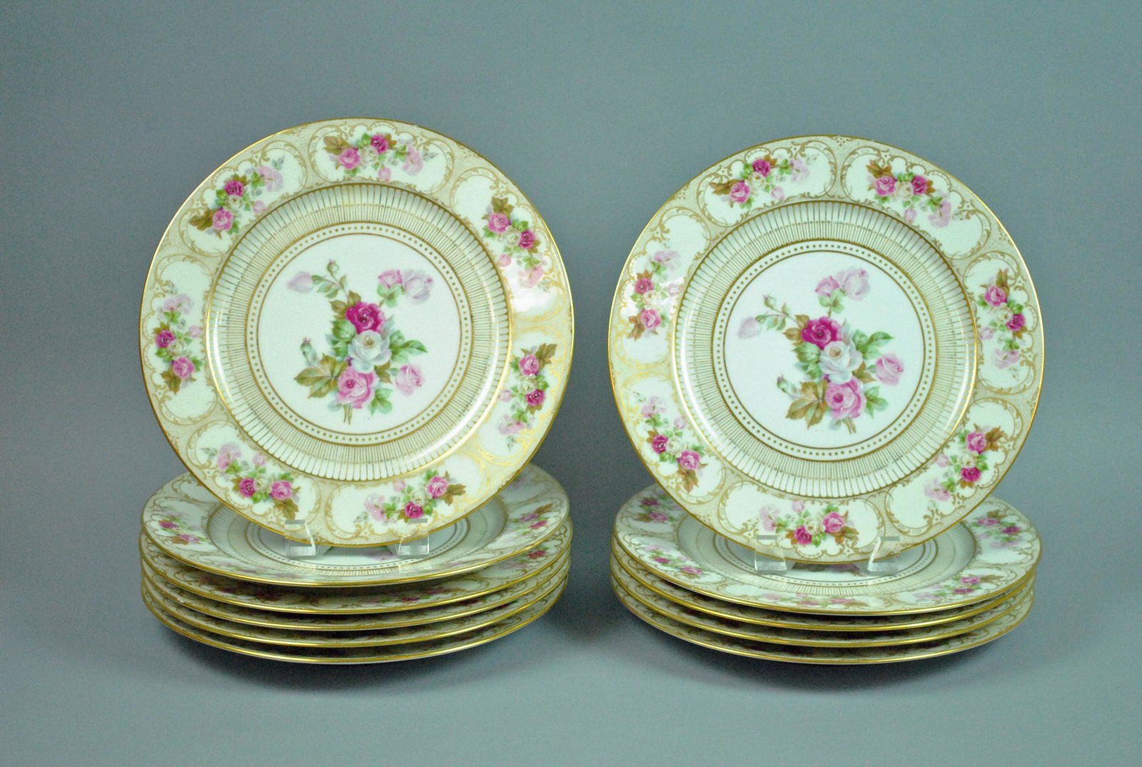 SET OF 11 LIMOGES PORCELAIN CABINET PLATES (1 of 2)