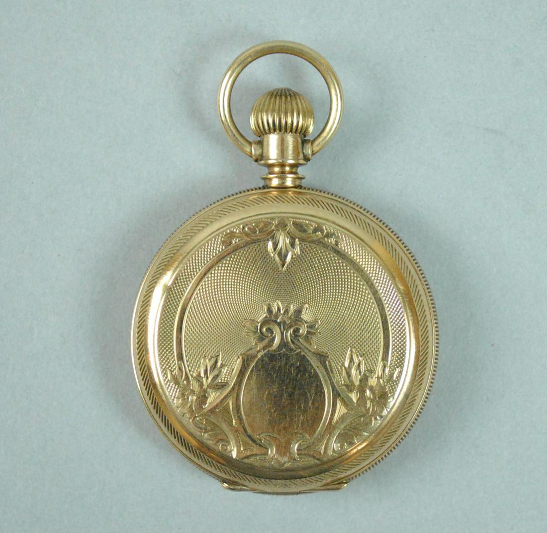 LADIES 18K ELGIN HUNTER CASE POCKET WATCH (1 of 4)