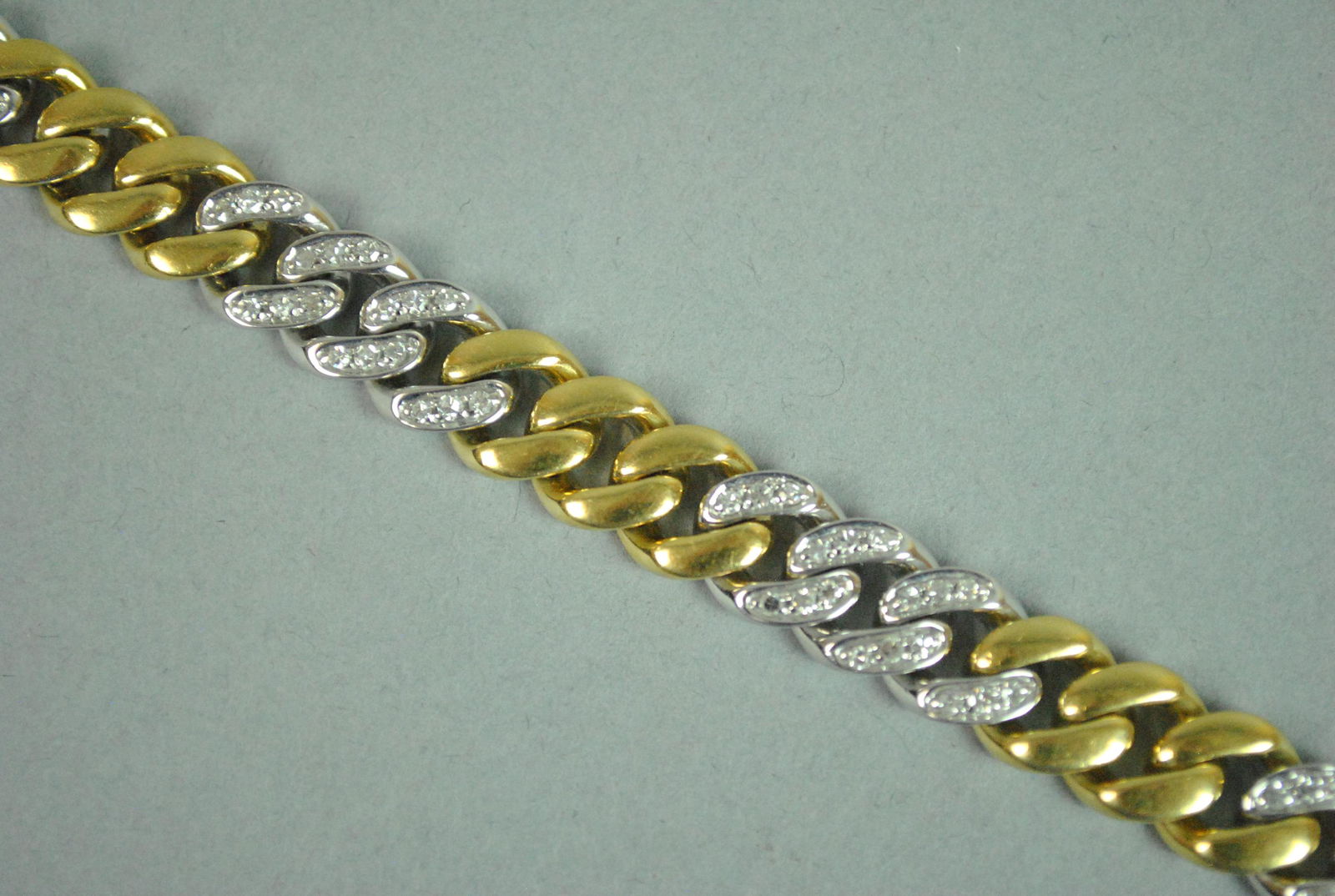 18K DIAMOND CABLE LINK BRACELET (1 of 6)