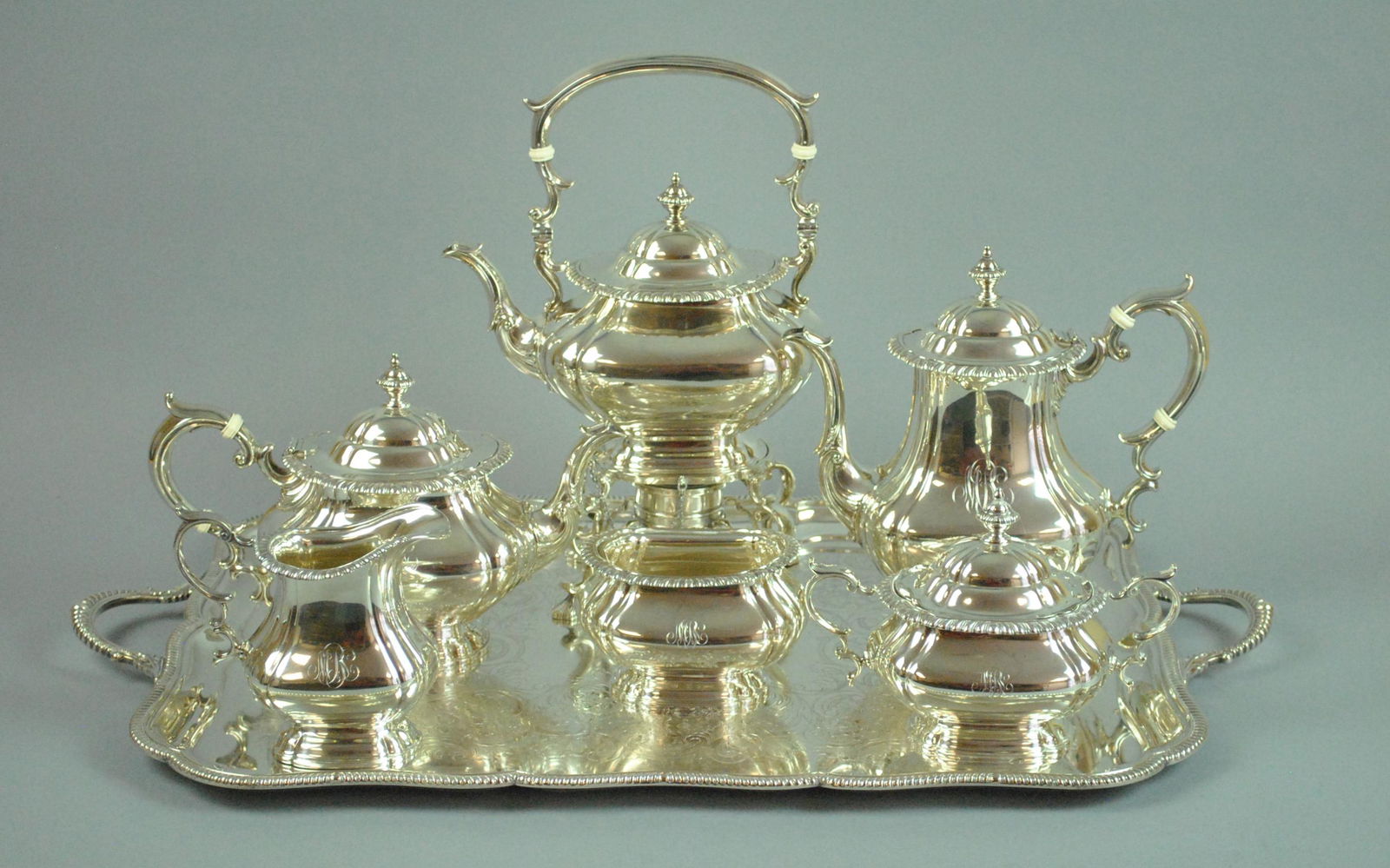 (6) PIECE GORHAM STERLING TEA SERVICE (1 of 6)