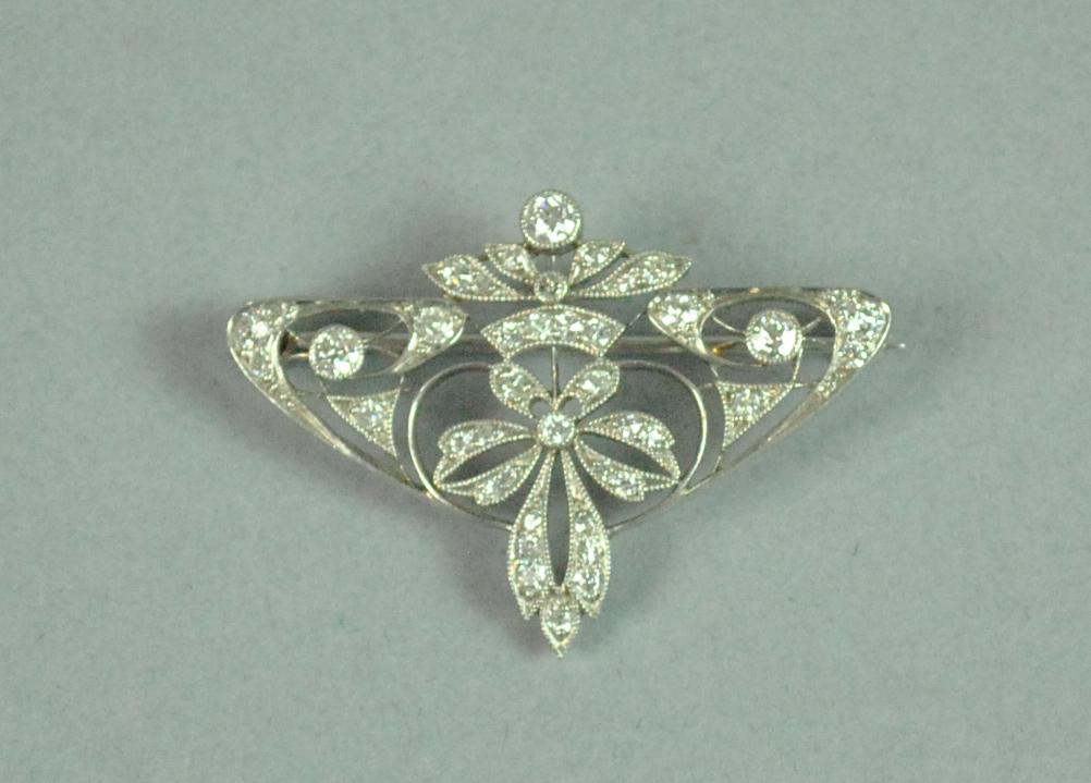PLATINUM & DIAMOND PIN BY BLACK, STARR & FROST (1 of 2)
